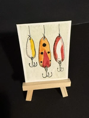 ACEO / Tarjeta de arte / Pintura en miniatura / Original - Acuarela, pintura a tinta 2,5 x 3,5 Foto 1 de 2