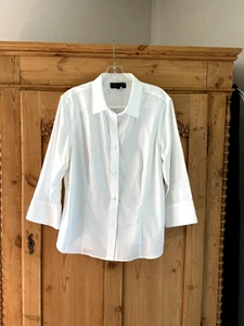 Schöne Jones New York No Iron Bluse XL weiß Blusenshirt - Bild 1 von 4