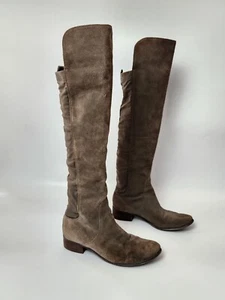 Charles By Charles David Gray Suede Over The Knee Boots Womens Size 8M Fall Boot - Picture 1 of 12