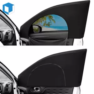 2PCs Universal Car Side Window Sun Shade Anti-UV Cover Visor Mesh Screen Shield - Picture 1 of 9