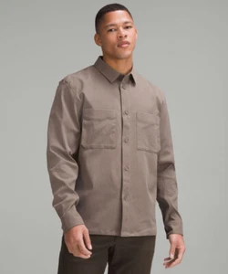Lululemon Relaxed Fit Long Sleeve Button Up Shirt Nylon Spandex Size XL LM3WICS - Picture 1 of 3