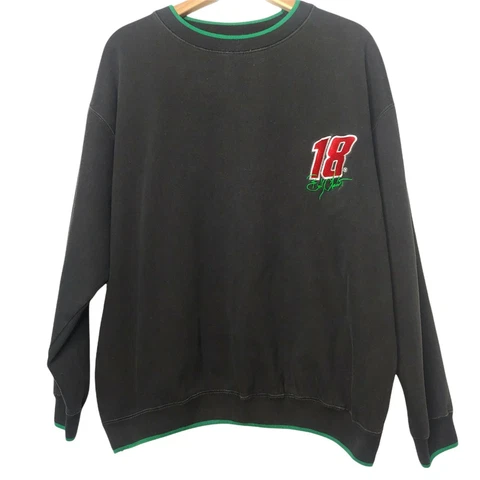 Vintage Nascar Bobby Labonte Competitors View Men XL Sweatshirt Black Distressed Cover