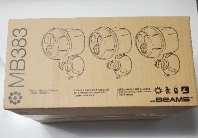 MR BEAMS MB383 Wireless Motion LED Spotlight, PK3 300 Lumens Weatherproof  - Image 1 of 4