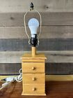 Wooden Table Lamp With Three Drawers 