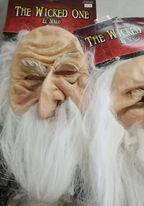 El Malvado El Malo Nueva Máscara de Halloween Larga Barba Blanca y Peluca Hobbit Potter - Imagen 1 de 3