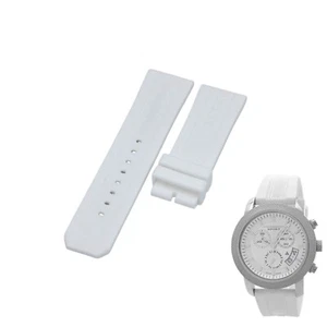Correa de reloj BU7767 24 mm de goma blanca para Burberry Sport - Imagen 1 de 7