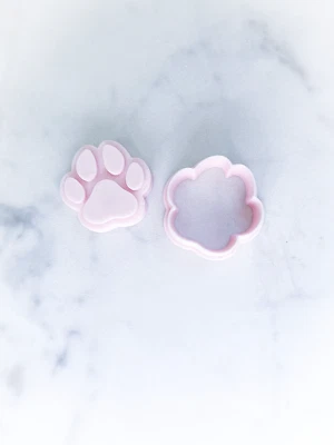 LARALU CLAY Paw Print Polymer Clay Cutter & Stamp Set | Cookie cutters | Earrings | Fondant