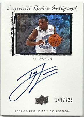 2009-10 Upper Deck Exquisite Collection Ty Lawson Auto RC #62 /225 - Image 1 of 2