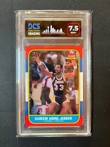 1986 Fleer Kareem Abdul-Jabbar DCS 7.5 - Picture 1 of 4