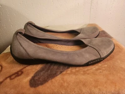 Planos de ballet Naturalizer Creston para mujer talla 8W de cuero gris sin cordones #1 Foto 1 de 4