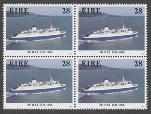 Irlanda - 1986 150° Anniv Steamships - SC# 666, SG# 643 Blocco di 4 Mint NH OG - Foto 1 di 2