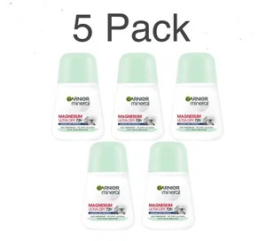 5pack GARNIER MINERAL MAGNESIUM ULTRA DRY 72H roll-on deodorant 1.69Fl.Oz /50ml - Picture 1 of 2