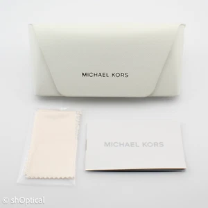 Michael Kors Large White Leatherette Exterior Rectangular Semi-hard Case - Picture 1 of 3