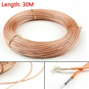 30m RG178 RF Coaxial Kabel Steckverbinder 50ohm M17/93-RG178 Coax Pigtail 98ft A - Picture 1 of 3