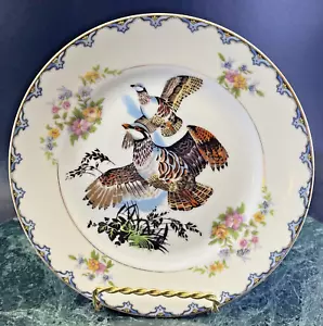 Pr Noritake Athlone Bread & Butter Plates Floral 2 Diff Wild Bird Designs - Picture 1 of 6