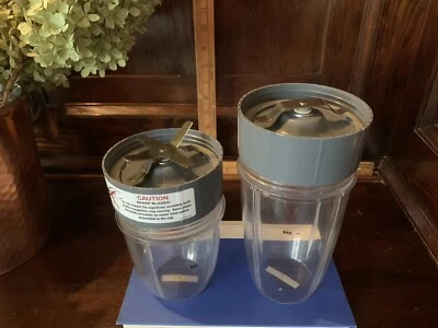Nutribullet Magic Bullet Blender Replacement Blades (2) And 2 Cups - Image 1 of 4