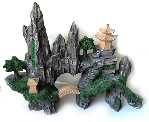 Large Aquarium Ornament Rockery Decorations Fish Tank Zen Landscape, Mountain - Picture 1 of 2