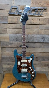 Norma Vintage Blue Sparkle EG470 Electric Guitar - Picture 1 of 7