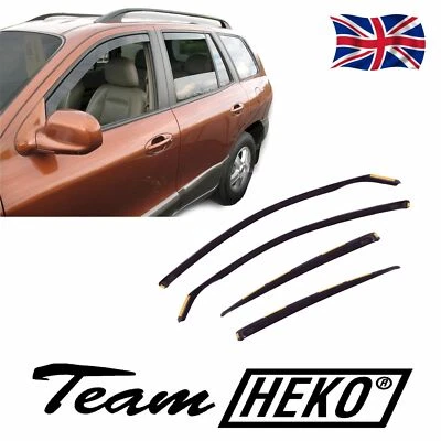 Heko Wind Deflectors For Hyundai Santa Fe Mk1 5-Door 2000-2006 4PC Tinted - Image 1 of 4
