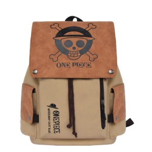 Anime One Piece Backpack Shoulder Bag School Students Canvas School Bag Gifts - Picture 1 of 23