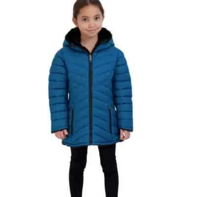 Steve Madden молодежи девочек двусторонняя парка для молодежи, девочек куртка S:5/6,7/8,10/ - Изображение 1 из 4