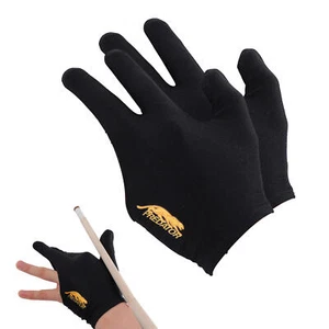 2pcs 3 Fingers Billiard Gloves Left Hand Snooker Glove Pool Professional Glove - Picture 1 of 9