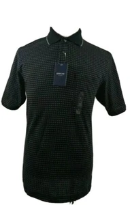 Arrow Mens Size Small Black White Stripe Short Sleeve Golf Polo Shirt NWT - Picture 1 of 8