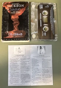 Michael And Janet Jackson Scream Cassette Single With Lyric Sheet - Picture 1 of 4