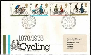 UK 1978 Centenary Of Cycling FDC - Complete Set Of Four Stamps - Mint - Picture 1 of 1