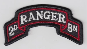 Vintage US Army 2nd Ranger Battalion Patch Insignia Tab Scroll Color Military - Picture 1 of 2