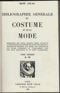 General Bibliography of Costume Rene Colas Fashion Reprint - Picture 1 of 7