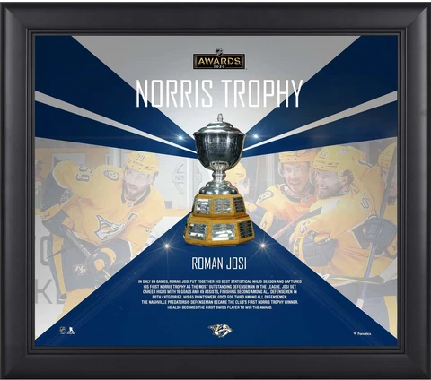Roman Josi Predators FRMD 15" x 17" 2020 NHL Awards Norris Trophy Winner Collage Cover