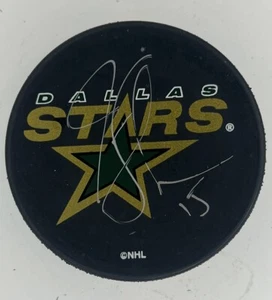 Jamie Langenbrunner Signed Autographed Dallas Stars Logo Puck 1999 Cup Champ - Picture 1 of 2