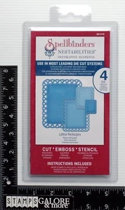 SPELLBINDERS ESTAMPADO NIDABILIDADES CORTE 4 TROQUELES S4-319 RECTÁNGULOS DE CELOSÍA  - Imagen 1 de 2