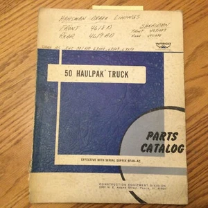 Wabco 50 HAULPAK PARTS MANUAL CATALOG BOOK GUIDE LIST DUMP HAUL TRUCK QUARRY - Picture 1 of 3
