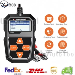 Probador de batería de coche KONNWEI KW208 12V probador de carga analizador de arranque de carga - Imagen 1 de 12
