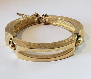 Vintage Monet Chunky Gliederarmband Modernist goldfarben - Bild 1 von 11