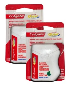 2 Colgate Total Dental Minz Zahnseide/Zahnseide/Mundpflege 2er Pack - Bild 1 von 3