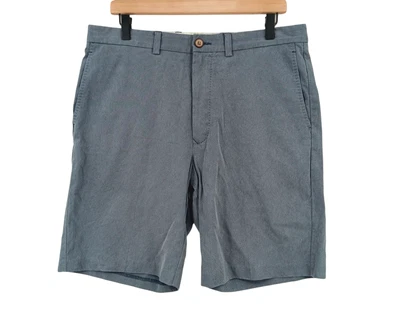 Pantalones Cortos Tommy Bahama Para Hombre 33x8" Gris Seda Mezcla Algodón Playa Costa *Líneas de Arruga Foto 1 de 4