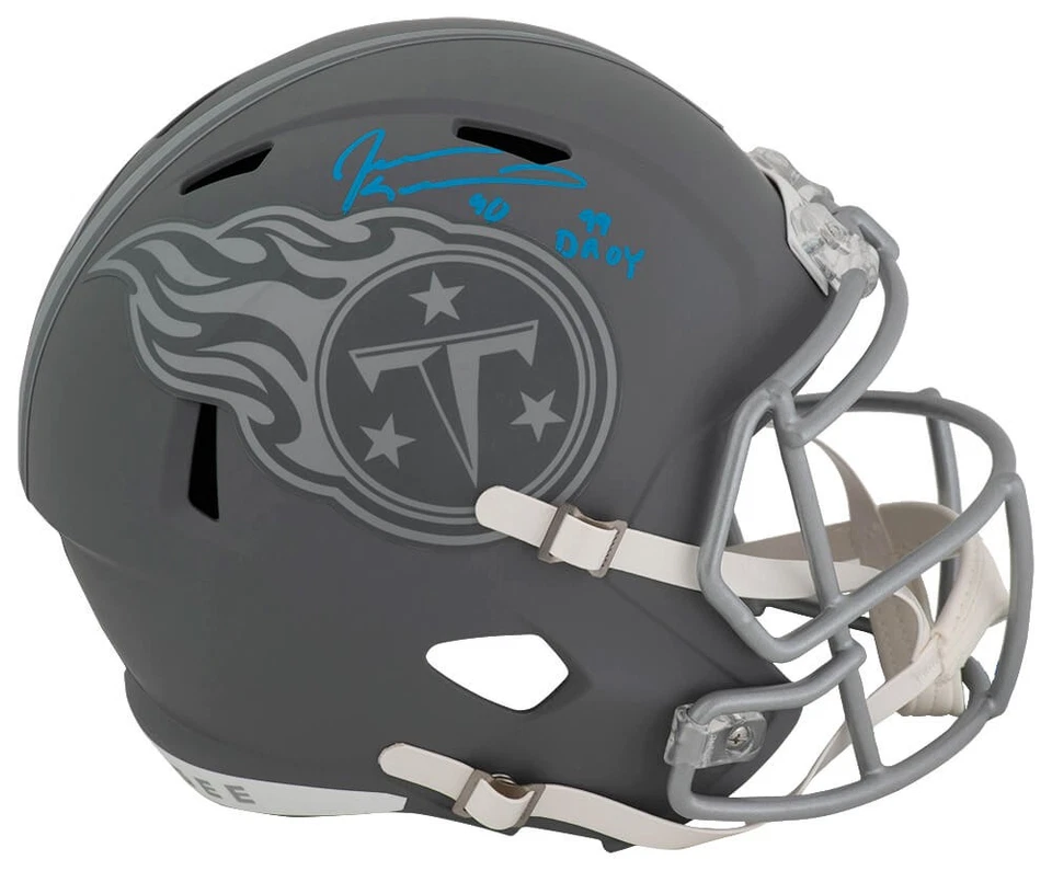 Jevon Kearse Signed Titans SLATE Riddell F/S Replica Helmet w/99 DROY - (SS COA) - Image 1 of 1