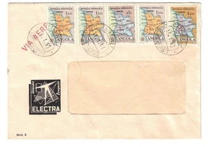 1961 Portugiesisch Angola Fenster Luftpost Brief - Bild 1 von 2