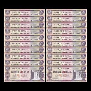 Guyana 20 Dollars, 1996-2018, Pick#30, lot of 20 pcs, UNC - Picture 1 of 2