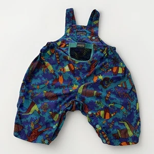 Vintage Patagonia Baby 24m Australia Themed Retro Overalls Romper Snap Button - Picture 1 of 9