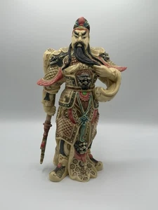 Chinesischer Krieger Guan Yu Figur - 13" groß - handbemalte Resin Statue - Bild 1 von 5