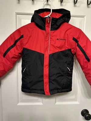 Columbia  black Red Jacket Coat XXS Youth -w- zip pockets hood, adj sleeves - Image 1 of 3