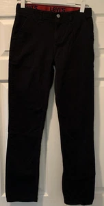 Levi's 502 Black Regular Fit Tapered Pants 16 Reg 28x30 Super Soft Adjust Waist - Picture 1 of 3