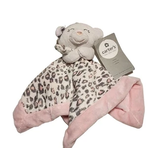 Carter's Rosa Gepard Leoprint Bär Lovey Sicherheitsdecke Neu - Bild 1 von 6