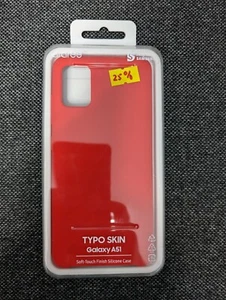 Typo Skin Silicone Case Red for Samsung Galaxy A51 - NEW - Photo 1 sur 2