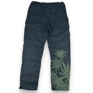 Maharishi Black Ganja Leaf Embroidered Snopants Trousers - Picture 1 of 4