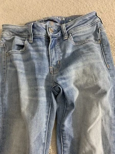 American eagle Distressed skinny super stretch jeans size 4 - Picture 1 of 4
